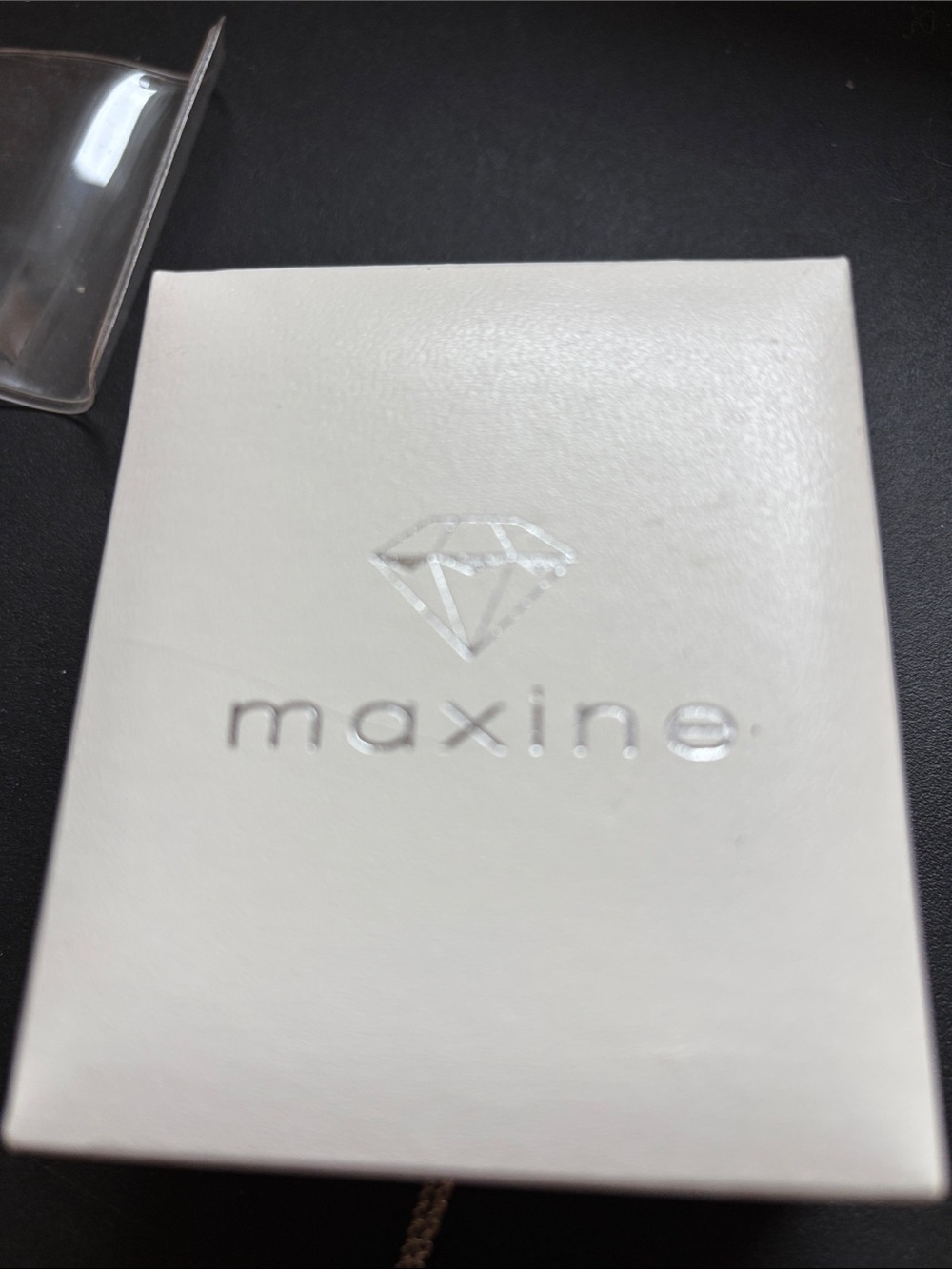 Maxine of Hollywood Silver Necklace with Clear Square CZ Pendant - Picture 2 of 6